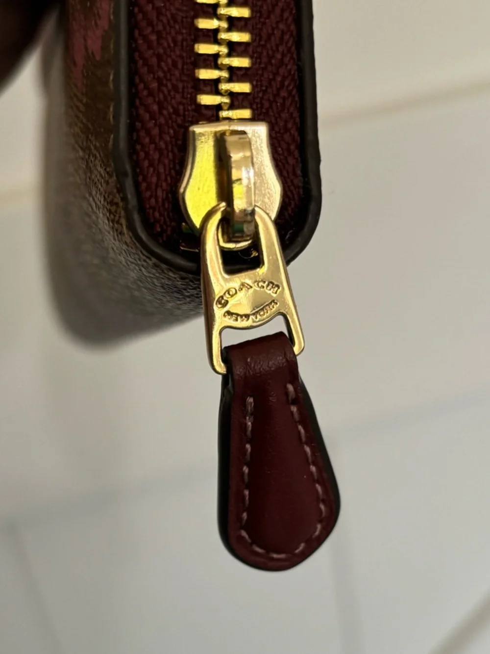 Coach Accordion Zip Wallet in Signature Canvas with Desert Tulip Print - Picture 12 of 14
